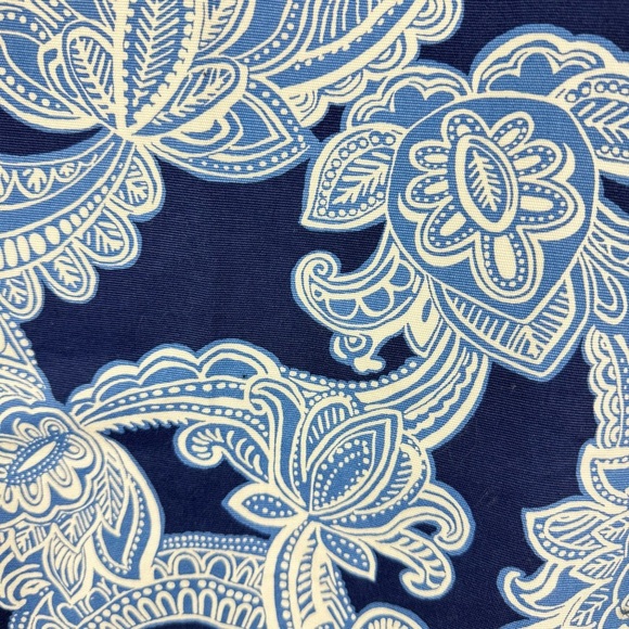 Talbots Blue Two Toned Floral Print Straight Skirt Size 4 - Picture 2 of 6